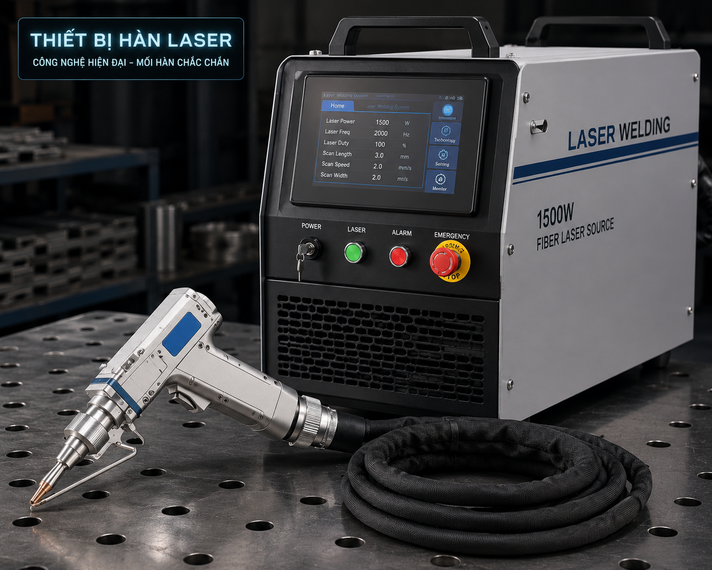 Máy hàn laser và đầu hàn cầm tay